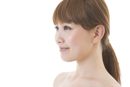 Portrait of a young attractive womanの写真素材