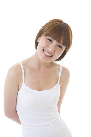 Portrait of a young attractive womanの写真素材