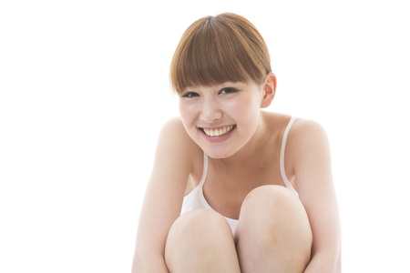 Portrait of a young attractive womanの写真素材