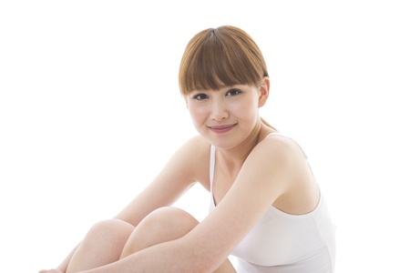 Portrait of a young attractive womanの写真素材