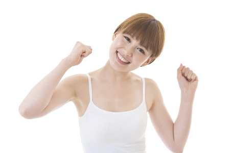 Portrait of a young attractive womanの写真素材