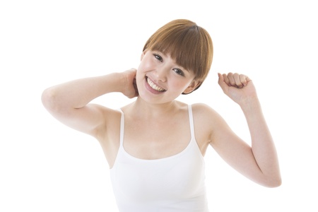 Portrait of a young attractive womanの写真素材