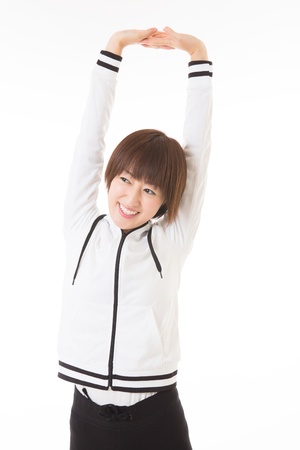 Young woman who plays sportsの写真素材