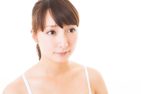 Portrait of a young attractive womanの写真素材