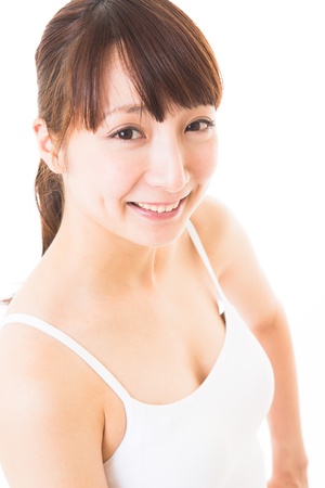 Portrait of a young attractive womanの写真素材