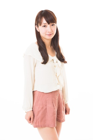 Portrait of a young attractive asian womanの写真素材