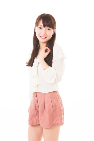 Portrait of a young attractive asian womanの写真素材