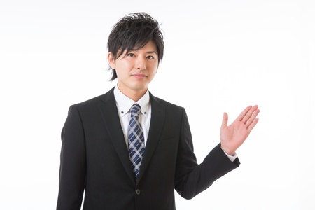 Young businessman to recommend it toの写真素材
