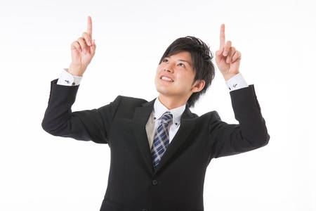 Young businessman to recommend it toの写真素材