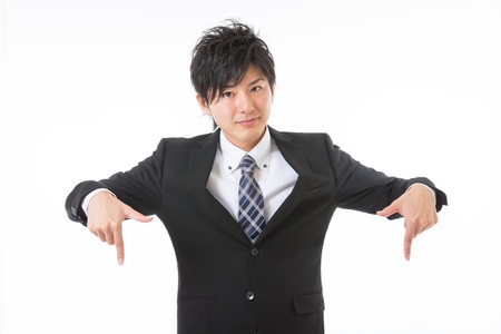 Young businessman to recommend it toの写真素材