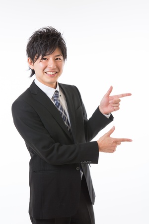 Young businessman to recommend it toの写真素材
