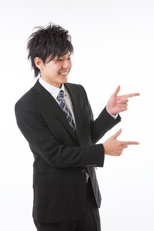 Young businessman to recommend it toの写真素材