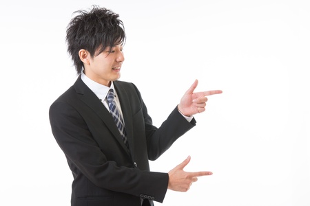 Young businessman to recommend it toの写真素材
