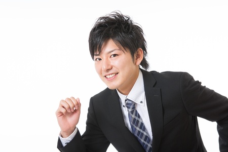 The young businessman who runsの写真素材