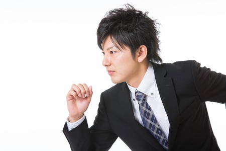 The young businessman who runsの写真素材