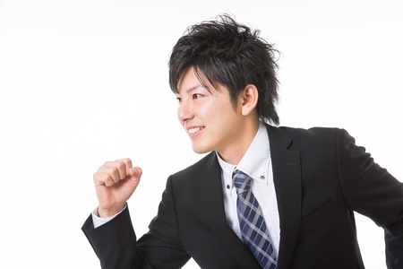 The young businessman who runsの写真素材