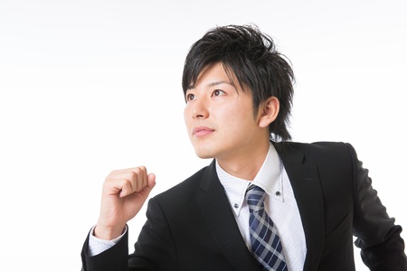 The young businessman who runsの写真素材