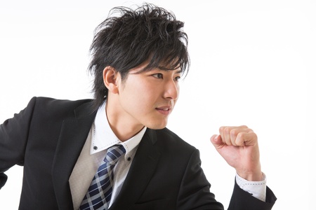 The young businessman who runsの写真素材