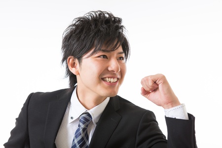 The young businessman who runsの写真素材