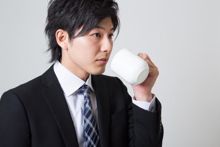 The young businessman who takes a breakの写真素材