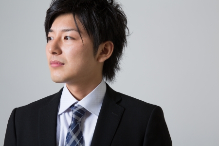 young businessman dressed in the suitの写真素材