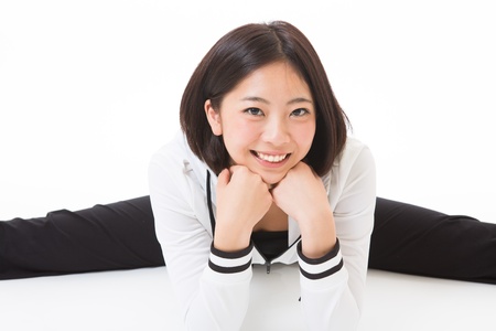 Young woman who plays sportsの写真素材