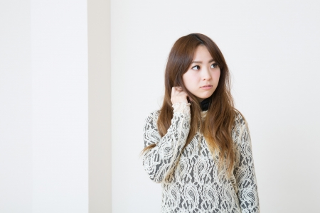 Portrait of a young womanの写真素材