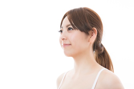 Portrait of a young attractive womanの写真素材