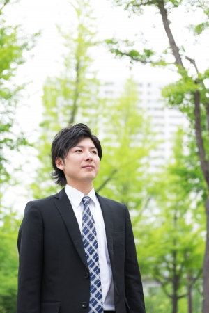 young businessman dressed in the suitの写真素材