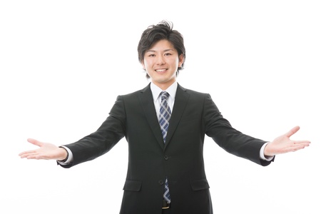 Young businessman to recommend it toの写真素材