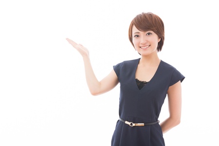 Beautiful young asian woman to recommend it toの写真素材