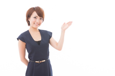 Beautiful young asian woman to recommend it toの写真素材