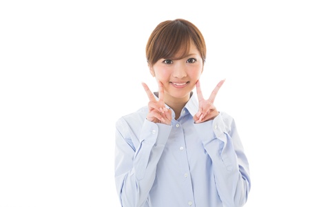 young attractive asian woman to supportの写真素材