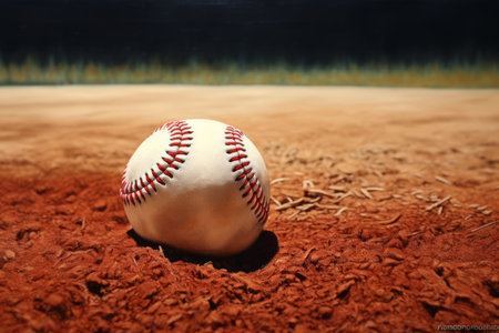 Close-up of a baseballの写真素材