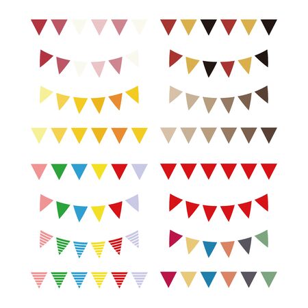 Garland Triangle Flag Garland Illustration Vectorのイラスト素材