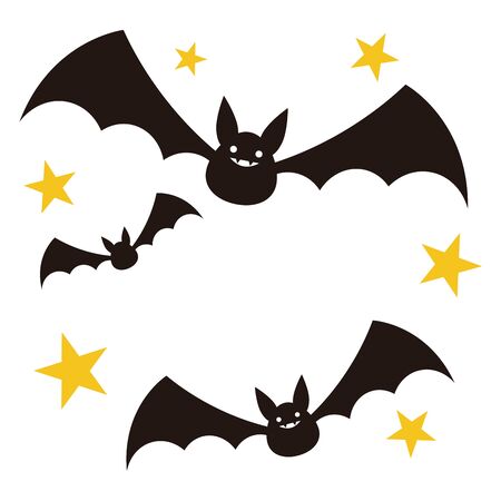 Halloween Bat Star Vector Illustrationのイラスト素材
