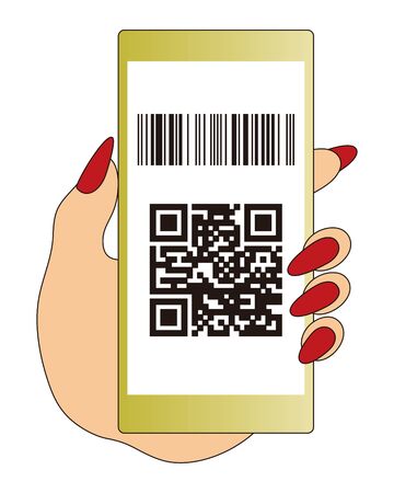 QR Code Barcode Payment Vector Illustrationのイラスト素材