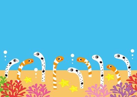 Chinanago NishikiAnago Character Greeting Card Illustration