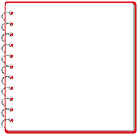 Sketchbook Ringnote Frame Illustration Vectorのイラスト素材