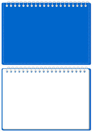 Sketchbook Ring Note Cover and Page Set Illustration Vector *Size of A4の素材 [FY310153814241]