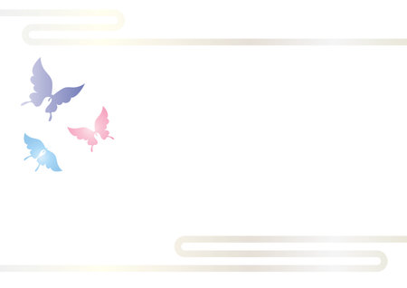 Butterfly Bald Bald Cutout Style Design Background Material Illustration Vectorのイラスト素材