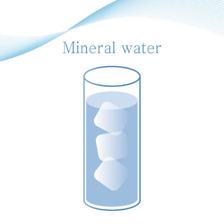 Glass mineral water illustration vector with water and ice
Glass with water and ice Mineral water illustration vectorのイラスト素材