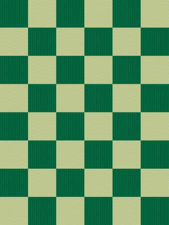 Color tatami igusa goza japanese rug seamless pattern illustration spread on checkered pattern...