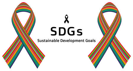 ãRibbon Movementã Beautiful rainbow ribbon illustration made up of 17 colors, a symbol of the SDGs Vector
[Ribbon Movement] Beautiful rainbow ribbon in 17 colors symbolizing the SDGs illustration vectorのイラスト素材