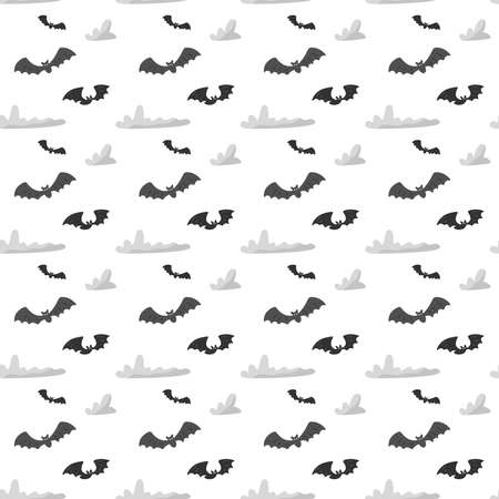 It can be used as an image of Halloween. Bat seamless pattern illustrationのイラスト素材
