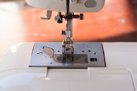 The needle part of the sewing machine