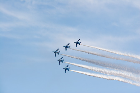 SAITAMA, JAPAN - NOVEMBER 3, 2014: Japanese Air Self-Defense Force holds their annual airshow at...