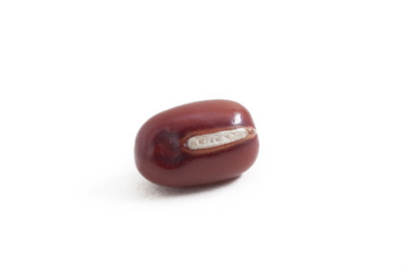 Japanese red beans on white isolated background