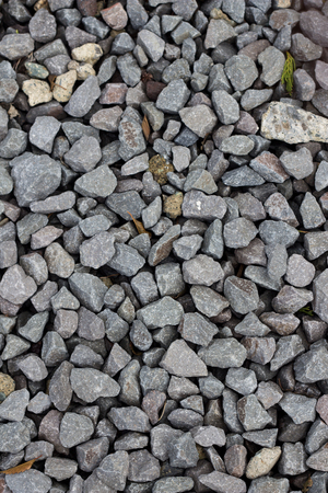 Cold hard gravels on groundの写真素材