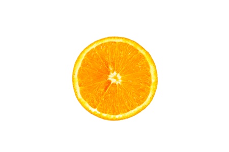 ripe orange on a white backgroundの写真素材